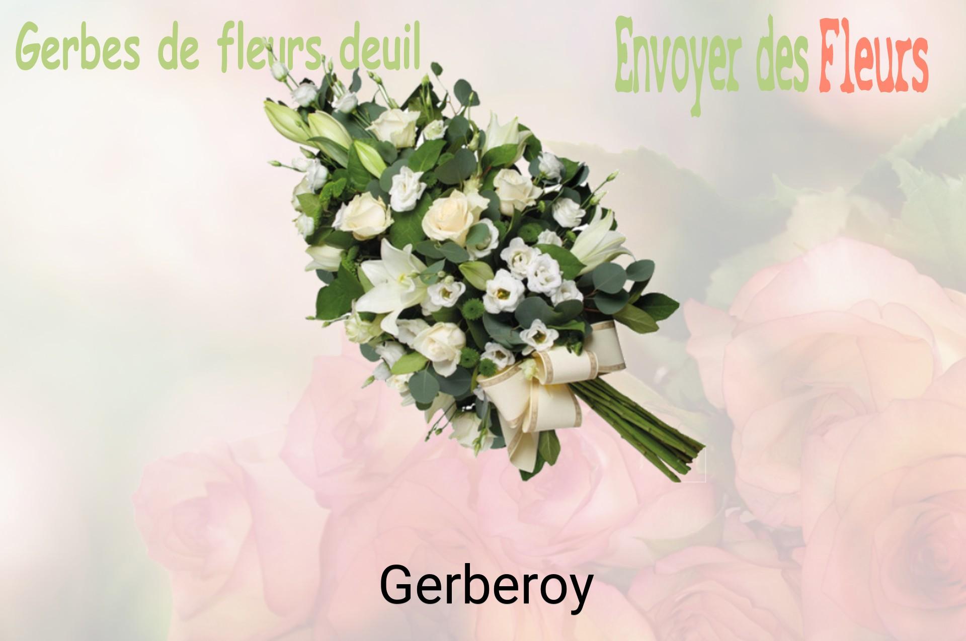 Gerbe de fleurs de deuil livrée à Gerberoy